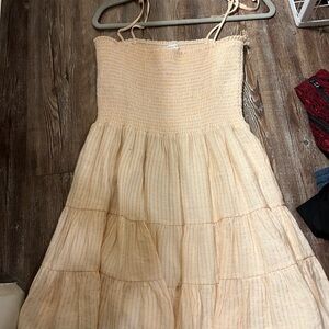 Gianni Bini Striped Smocked Mini Dress with Tie Straps